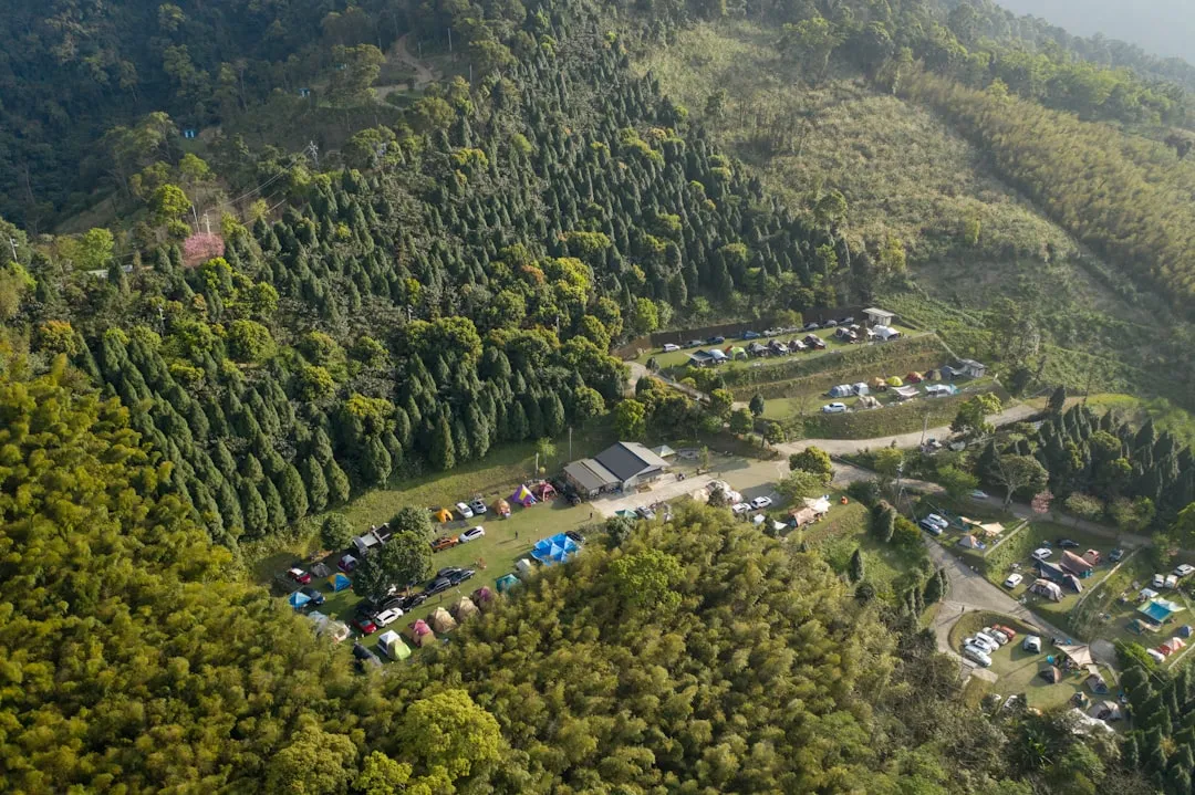 Aerial view of campground