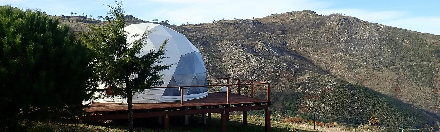Glamping camping under stars